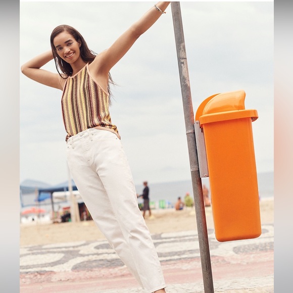 Madewell Crochet Janson Sweater Tank in Rainbow Stripe - Picture 2 of 6